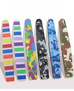 Limas de uñas coloridas profesionales Buffers 100 180 Griting Sanding EVA Core Rhombus Sponge Lima de uñas de doble cara Manicura de uñas - Product Image 2