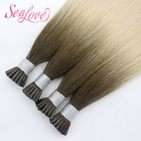 Extensions de cheveux I-Tip en gros OEM/ODM de bonne qualité, 100 % cheveux humains Remy, sans dommages, sans perte, sans nœuds, pointes en kératine