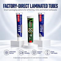 Tubes d'emballage de dentifrice en aluminium-plastique laminé avec bouchon à vis 12,7-35 mm, impression UV, logo personnalisé, soins bucco-dentaires