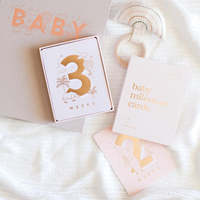 Tarjetas de Hitos para Bebés de un Día a un Año, Juego de Tarjetas de Hitos para Bebés de Papel para Mamás Modernas