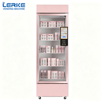 Fabricante de Máquinas Expendedoras LERKE Polonia, Máquina Expendedora Inteligente de Autoservicio de Cosméticos y Maquillaje, Color Rosa