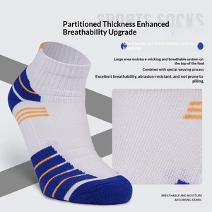 Chaussettes de basketball mi-mollet épaisses avec semelle en tissu éponge, chaussettes de sport professionnelles de haute qualité pour hommes, chaussettes de course à pied - Product Image 2
