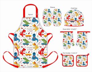 Meita casa LOGO per bambini grembiule per cucina chef cappello set personalizzato cucina stampata grembiule da cucina - Product Image 2