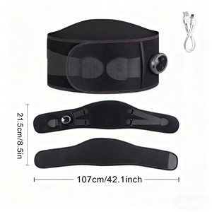 <span class=keywords><strong>Ceinture</strong></span> <span class=keywords><strong>chauffante</strong></span> électrique sans fil avec massage par vibration pour le confort assis et le soulagement des douleurs lombaires - Product Image 3