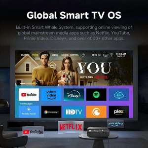 Android 9 Smart Projector Home 2K <b>HD</b> Screen Built-in Speakers Wireless Cross-Border Exclusive 900D Android OS Enjoy a Seamless U - Product Image 4