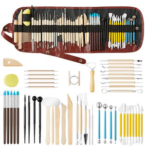 51 pièces ensemble d'outils faits à <span class=keywords><strong>la</strong></span> main en argile polymère pour l'école <span class=keywords><strong>de</strong></span> sculpture en céramique et le studio d'art pour les professionnels du <span class=keywords><strong>domaine</strong></span> - Product Image 1