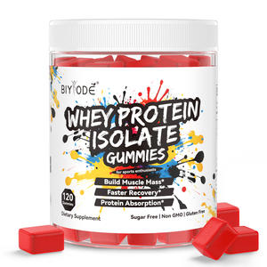 Gummies Protéinés en Gros : Isolat de Whey pour la Construction Musculaire et la Récupération, <span class=keywords><strong>Sans</strong></span> <span class=keywords><strong>Sucre</strong></span>, Facile à Transporter, Complément Sportif - Product Image 1