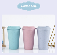 Gobelets à café réutilisables en plastique PLA de 16 oz, écologiques, style américain moderne, avec couvercles en dôme, pour les voyages, sans BPA, biodégradables, compatibles lave-vaisselle