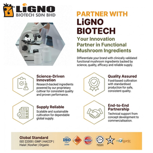 ผงสารสกัดจากพฤกษชาติ Chaga LiGNO CG06 สำหรับผลิตภัณฑ์ดูแลผิว ช่วยเสริมสร้างเกราะป้องกันผิว ได้รับการรับรองฮาลาลและโคเชอร์  วัตถุดิบสำหรับ OEM ODM - Product Image 6