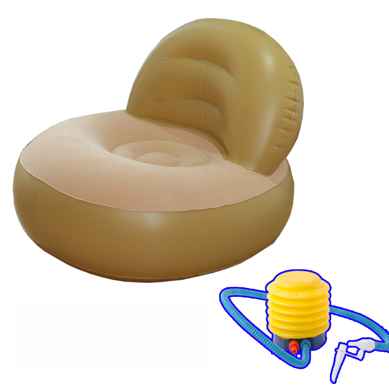 Canapé simple en forme de L, beige