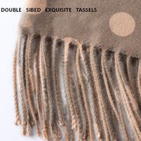 Châle en cachemire à motif double face de haute qualité Écharpe en pashmina à franges d'hiver en tissu mélangé