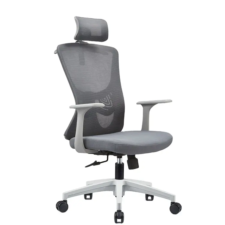 New product 2022 Factory Supplier white color office furniture computer chair ergonomic swivel mesh chair