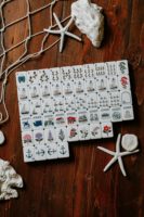 Jeu de Mahjong Américain Classique Moderne de Luxe en Acrylique, 160 Tuiles, Ensemble Complet Portable pour 4 Joueurs