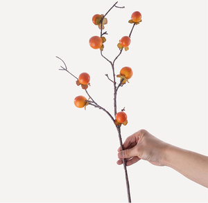 Imitazione frutta Mini cachi verde pianta soggiorno ornamenti decorazione cachi albero di cachi produttore all'ingrosso cachi - Product Image 6