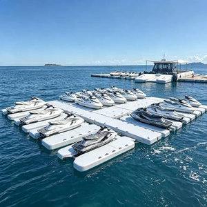 Plateforme flottante gonflable haut de gamme DWF pour yacht - Quai robuste pour jet ski avec surface antidérapante pour bateaux de luxe - Product Image 4