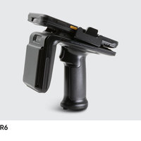 Lector RFID UHF tipo Sled con Bluetooth 5.0, 30~33dBm, distancia de lectura de 6 metros, con escáner de códigos QR y códigos de barras 2D, en stock.
