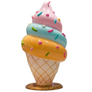 Esculturas Grandes Personalizadas de FRP, Esculturas de Fibra de Vidrio para Decoración de Tiendas y Centros Comerciales, Esculturas de Helado - Product Image 1