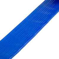 Tuyau flexible plat en PVC extrudé sur mesure, diamètre 153 mm, couleur bleue, résistant à l'usure, anti-UV, pression 4 bars, polyester