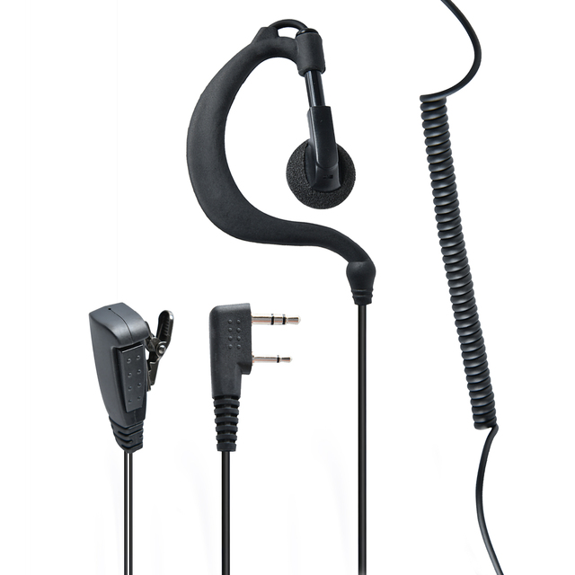 Two-Pin Walkie Talkie Compatible Wired Music Earphones & Headphones Two-Way Radio Split-Wire Earpiece Mic Radio Earphones One