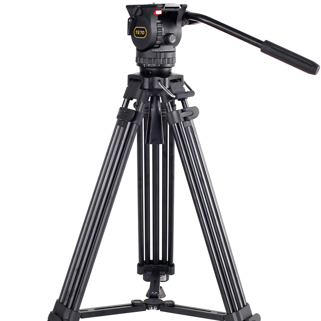 Payload 7KGS Portable Carbon Fiber Tripod with Fluid Head 75mm Bowl Flip Lock Bubble Level for Video & Digital Cameras