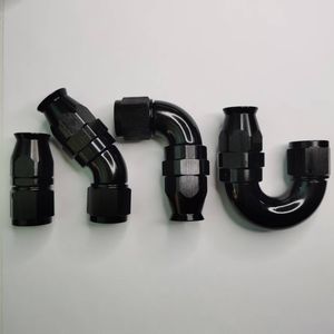 Extremos de manguera giratoria de flujo completo AN4 AN6 AN8 AN10 AN12 de alta calidad Aluminio 45 90 120 grados Negro E85 <span class=keywords><strong>an</strong></span> Accesorios - Product Image 5