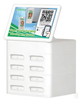 Station de recharge de téléphone portable durable à 8 emplacements avec fonction de paiement POS et paiement portable