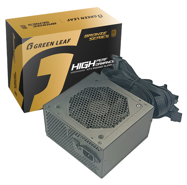 Greenleaf 500W-800W 80Plus Bronze Gold PC Power Supply No Full Module Silent High Quality Gaming Computer ATX PSU in Stock Black