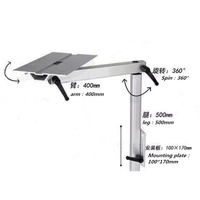 Pied de table arrière réglable en alliage avec système de fixation pivotant pour table de camping-car/table de pique-nique et caravane