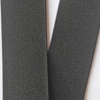 Cinta Elástica Tejida de Poliéster/Látex Negra de Alta Calidad de 20mm 25mm 30mm 38mm 50mm, Grosor de 1-2mm, para Ropa y Equipaje, Duradera