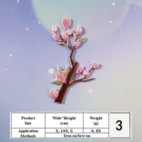 Patchs brodés floraux à thermocoller ou à coudre, patchs décoratifs pour vêtements, vestes, sacs, DIY