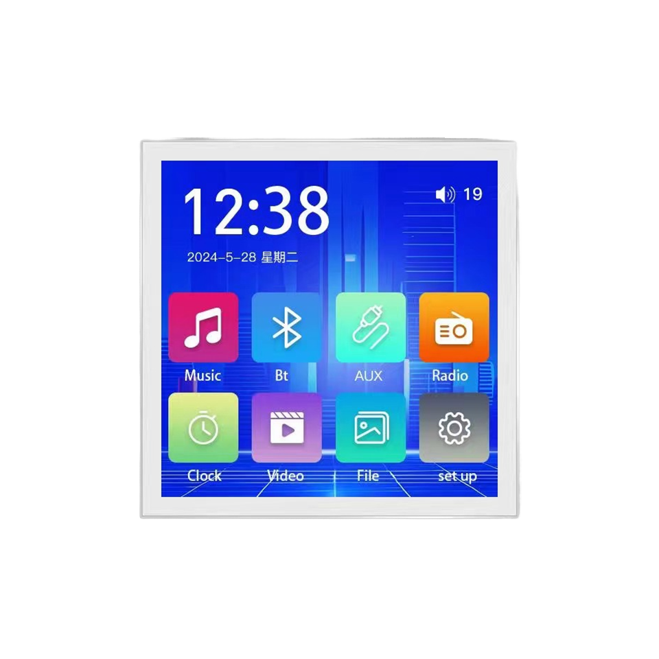Wireless for Bluetooth Music Player Touch Screen FM Radio Ceiling Speaker Audio System Wall Amplifier for Background Amplifiers