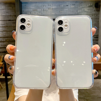 Coque de téléphone transparente ultra fine pour iPhone 11 12 13 14 15 16 Pro X XR XS Max Mini 7 8 Plus SE Silicone souple couverture arrière transparente