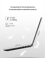 Nuovo Design Laptop con Doppio Schermo 15.6 Pollici, Notebook Windows 11, Display Secondario, SSD 256GB, Processore Intel Celeron, OEM di Fabbrica
