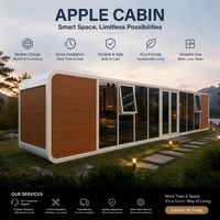 Cabane Apple de glamping, maisonnette préfabriquée, cabane Apple mobile, pod préfabriqué portable, maisonnette pod préfabriquée