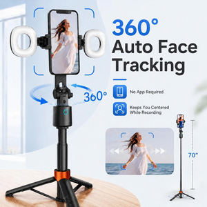 Gimbal de Seguimiento Facial con IA de 180CM y 360°, 2 Luces, Rotación Inteligente, Palo Selfie con Seguimiento Facial Automático, Estabilizador para Creación de Videos y Vlogs - Product Image 4