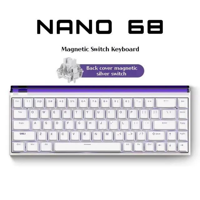 Madlions NANO 68/68 PRO Magnetic Keyboard TTC Axis Type-C RGB 8K+128KHZ 0.1ms E-sports Wired Mechanical Keyboard