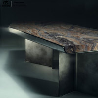 Meubles de luxe italiens de nouvelle conception - Table à manger en marbre luxueuse pour villa, Art créatif, Table à manger pour 6 à 8 personnes