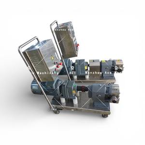 Bomba de lóbulos rotativa de tres rotores con conexión de brida de grado alimenticio Ace para concentrado de frutas, pudín, mermelada, gelatina, kétchup y salsa de tomate - Product Image 3