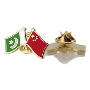 Ding Xin Factory individuelle Pakistani-Flagge Pin für Pakistan Brüder Design frei