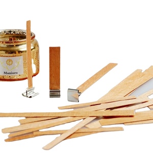 Natural Soy and Coconut Blend Wax <strong>Candle</strong> <strong>Wicks</strong> Making Wooden <strong>Wick</strong> - Product Image 1