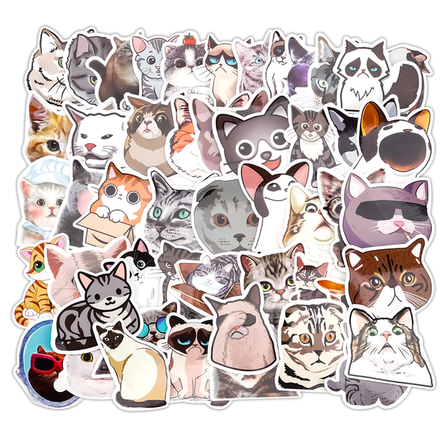 Self Adhesive Uv Waterproof Sheets Pet Cute Sticker Pvc Label Custom Logo Die Cut Vinyl Stickers For Phone Computer Luggage