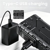 Linterna LED Recargable de Emergencia con 3 Modos de Generación de Energía por Compresión Manual, Linterna LED EDC de Supervivencia Autoalimentada