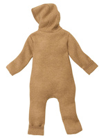 Combinaison bébé en laine mérinos bio, coudre sur mesure, avec capuche, pour l'hiver, avec poignets pliables, en polaire