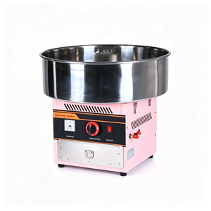Commercial Cotton <b>Candy</b> <b>Machine</b> Automatic Filament Maker Stainless Steel Bowl Pink <b>Candy</b> Floss Maker for Mobile Stall - Product Image 1
