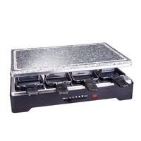 Grill rôtissoire électrique à 3 niveaux pour 8 personnes, avec 8 Mini poêles, plat de cuisson, BBQ de Table, modèle Teppanyaki