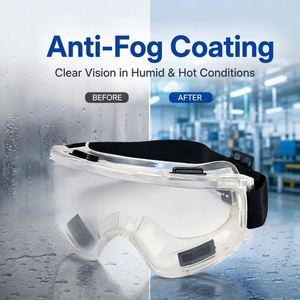 CITICITY แว่นตานิรภัยแบบขายส่ง วัสดุ PVC/โพลีคาร์บอเนตแบบยืดหยุ่น กรอบเต็ม ทนทานต่อแรงกระแทก มองเห็นชัดเจน ป้องกันฝ้า ป้องกันรอยขีดข่วน - Product Image 4