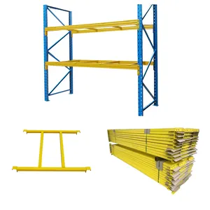 Guichang metal rack de armazenamento de metal coluna destacável cor azul laranja diamante buraco prateleira de viga cruzada