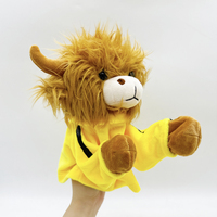 Marionnettes à main animaux de boxe Highland Cow Husky Horse jouets en peluche interactifs jouets animaux en peluche de boxe créatifs pour un jeu amusant