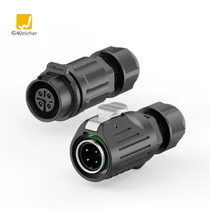 E-Weichat最新のLP16プラグ4ピン屋外LED照明電線接続IP68防水ケーブルコネクタ - Product Image 1