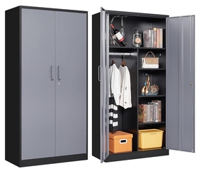 Armadietto di stoccaggio in metallo alto 72 "<span class=keywords><strong>36</strong></span>" 18 "con 2 porte e 4 ripiani grande armadietto di utilità per il Garage di casa e il bagno dispensa - Product Image 1